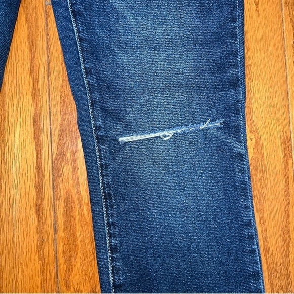 NWT Blank NYC The Madison High Rise Crop Dark Wash Jeans Raw Hem Size 25 - Picture 9 of 12